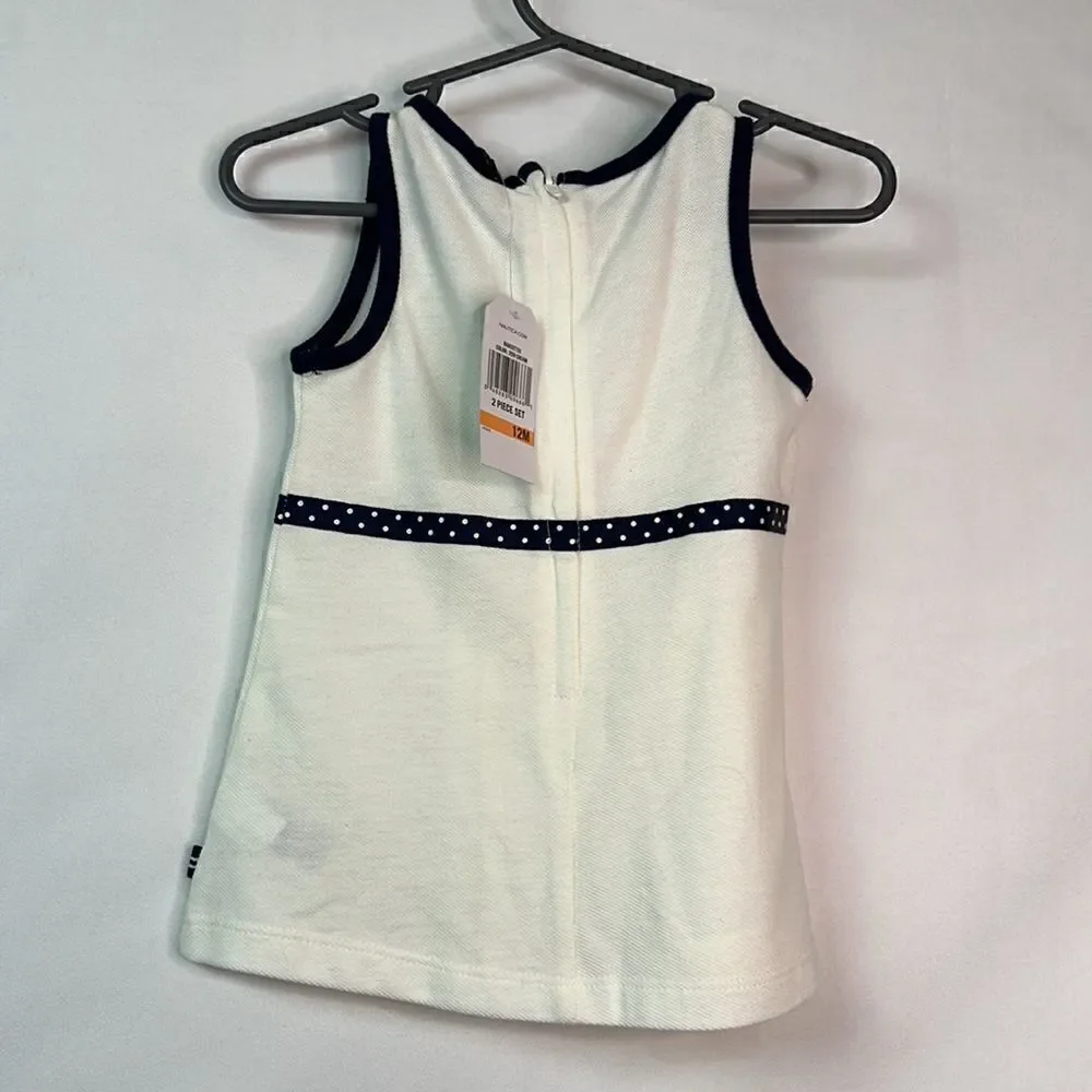Nautica cream and Navy 2-piece set. Brand New!
